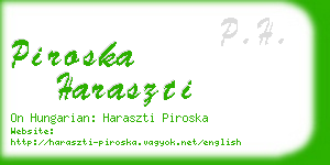 piroska haraszti business card